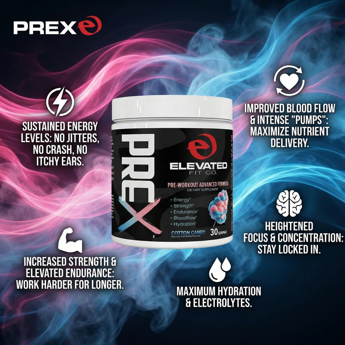 PREX | Pre-Workout Energy, Pumps & Endurance